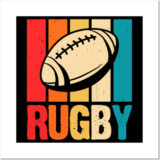 Rugby Sport For Rugby Player Team Coach Rugby Lover Distressed Posters and Art